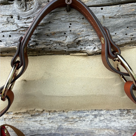 Dooney & Bourke Red Pebble Grain  Leather Hobo with Brown Leather Strap NWOT - Picture 13 of 13